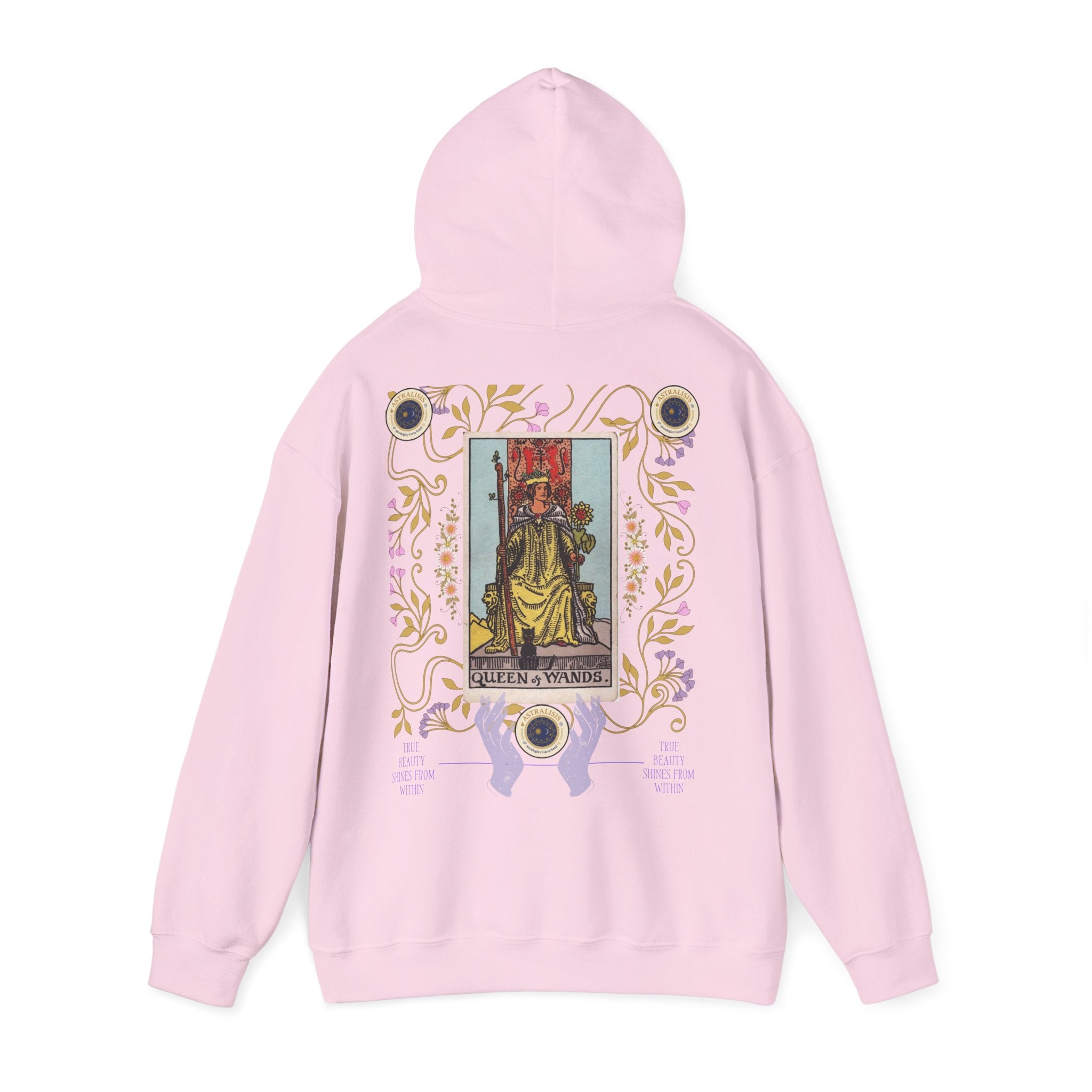 Sudadera con Capucha Reina de Bastos – Estilo Vintage | Astrálisis