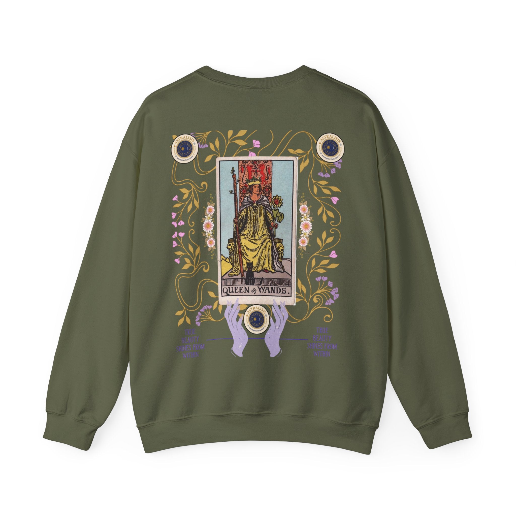 Sudadera Tarot Reina de Bastos – Sin Capucha | Astrálisis